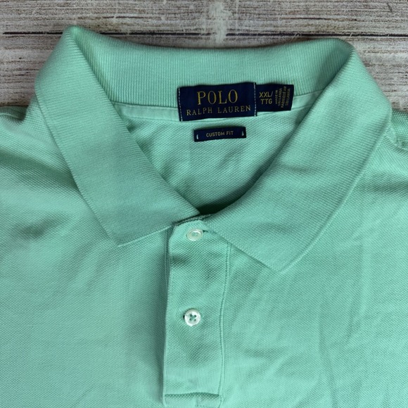 Polo Ralph Lauren Classic Fit Teal Mint Green 100% Cotton Pink Pony XXL (Read) - Picture 4 of 10